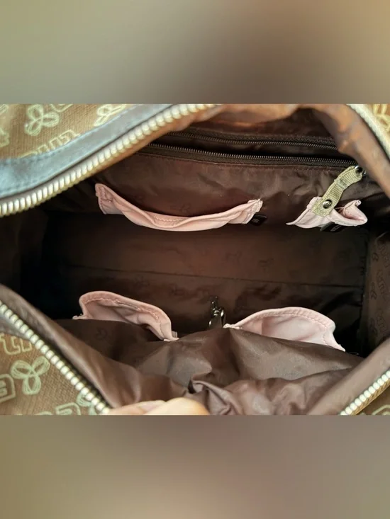 TNA Brown and Pink Logo Small Duffle Bag - Picture 3 of 4